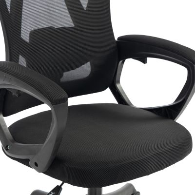 OFFICE CHAIR FRANTIC HM1224.01 BLACK MESH & POLYPROPYLENE 60x60x134Hcm.