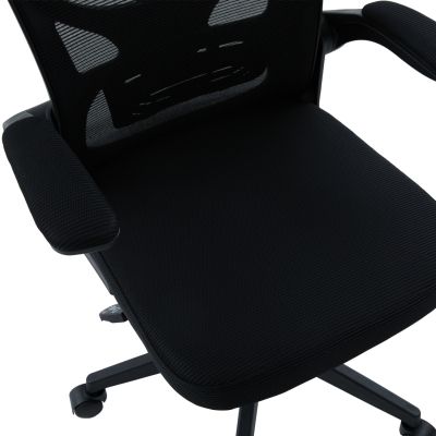 OFFICE CHAIR FLOATER HM1230.01 BLACK MESH FABRIC & PP 62x62x106-116Hcm.