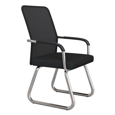 VISITOR'S CHAIR STED HM1232.01 BLACK MESH--CHROMED LEGS/ARMS 55x59x89Hcm