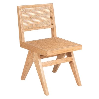 CHAIR FREDRIK HM9873 ASHWOOD AND NATURAL RATTAN IN NATURAL COLOR 45x55,5x83Hcm.