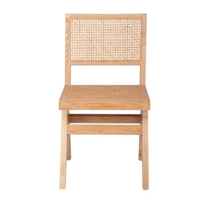 CHAIR FREDRIK HM9873 ASHWOOD AND NATURAL RATTAN IN NATURAL COLOR 45x55,5x83Hcm.