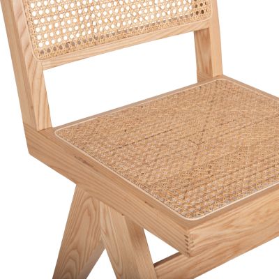 CHAIR FREDRIK HM9873 ASHWOOD AND NATURAL RATTAN IN NATURAL COLOR 45x55,5x83Hcm.