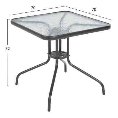 OUTDOOR 3PCS DINING SET FIGO HM10878.02 METAL IN GREY--P.E.RATTAN IN NATURAL