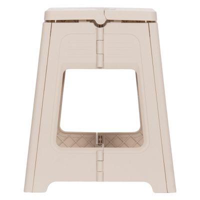FOLDABLE POLYPROPYLENE STOOL SOLIS HM18392.02 CREAM WHITE 30x25x30Hcm.