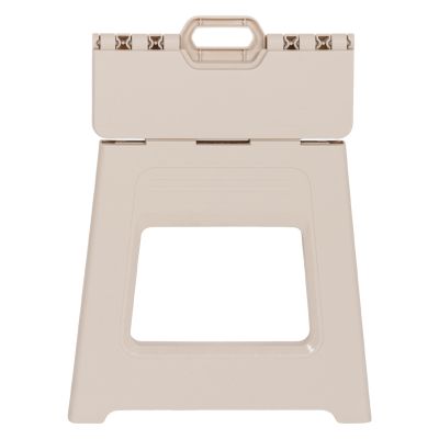 FOLDABLE POLYPROPYLENE STOOL SOLIS HM18392.02 CREAM WHITE 30x25x30Hcm.