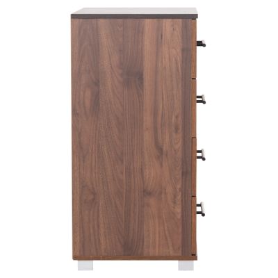 CHEST OF (4) DRAWERS CARYS HM745.11 MELAMINE IN WALNUT/WENGE 75.5x40x83Hcm.