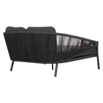 DAYBED SERIES XANTION HM6474.01 DARK GREY ALUMINUM-ROPE-OLEFIN FABRIC 157x147x88Hcm.