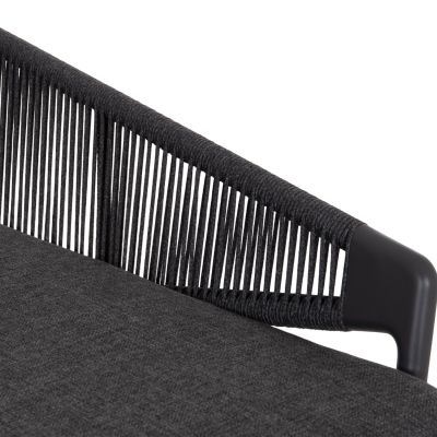 DAYBED SERIES XANTION HM6474.01 DARK GREY ALUMINUM-ROPE-OLEFIN FABRIC 157x147x88Hcm.