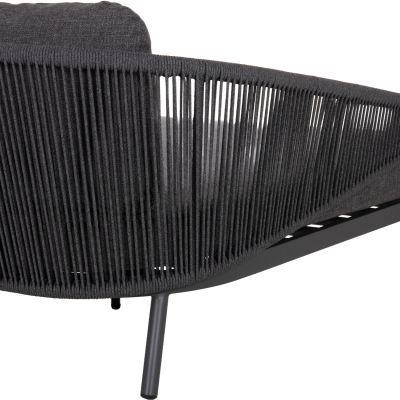 DAYBED SERIES XANTION HM6474.01 DARK GREY ALUMINUM-ROPE-OLEFIN FABRIC 157x147x88Hcm.