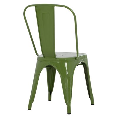 DINING CHAIR MELITA HM8641.13 METAL IN LIGHT OLIVE GREEN COLOR 43x50x82Hcm.