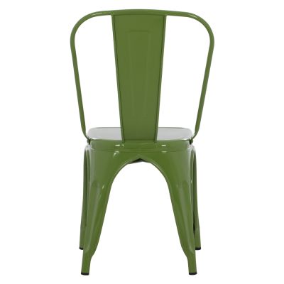 DINING CHAIR MELITA HM8641.13 METAL IN LIGHT OLIVE GREEN COLOR 43x50x82Hcm.