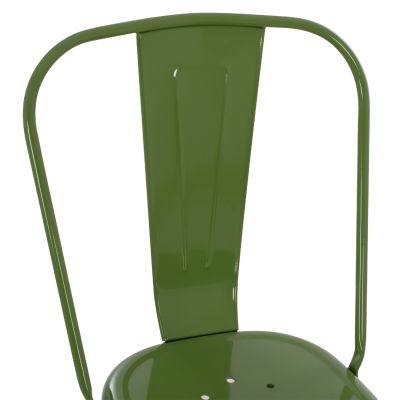DINING CHAIR MELITA HM8641.13 METAL IN LIGHT OLIVE GREEN COLOR 43x50x82Hcm.