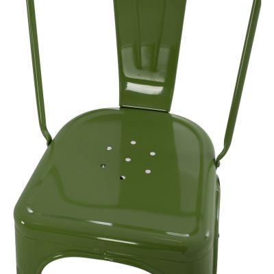 DINING CHAIR MELITA HM8641.13 METAL IN LIGHT OLIVE GREEN COLOR 43x50x82Hcm.