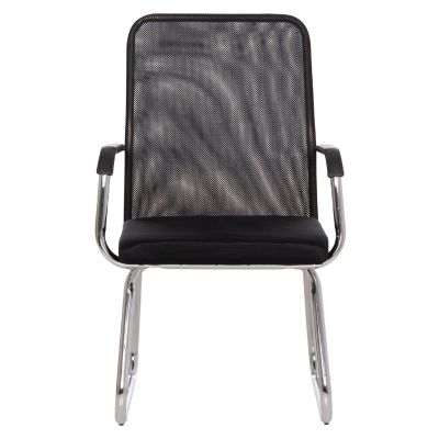 VISITOR'S CHAIR STED HM1232.01 BLACK MESH--CHROMED LEGS/ARMS 55x59x89Hcm