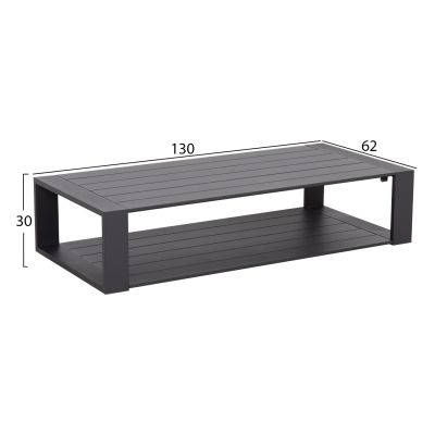OUTDOOR LOUNGE SET 4PCS LAITH HM6551.01 ALUMINUM FRAMES & CUSHIONS IN GREY