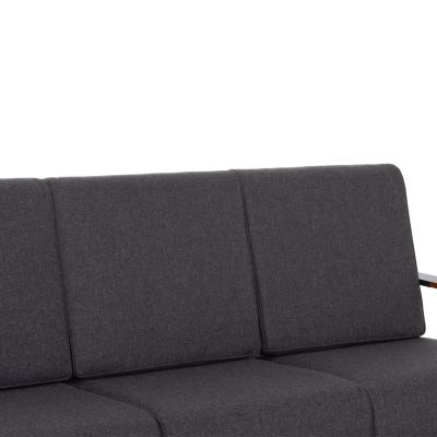 OUTDOOR LOUNGE SET 4PCS LAITH HM6551.01 ALUMINUM FRAMES & CUSHIONS IN GREY
