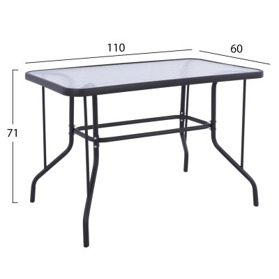 OUTDOOR DINING SET 5PCS ADAM HM10873.02 METAL & WICKER IN GREY