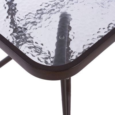 OUTDOOR DINING SET 5PCS ADAM HM10873.01 METAL & WICKER IN BROWN