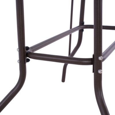 OUTDOOR DINING SET 5PCS ADAM HM10873.01 METAL & WICKER IN BROWN