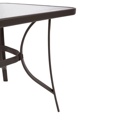 OUTDOOR DINING SET 5PCS BRUNO HM10874.01 METAL & WICKER IN BROWN