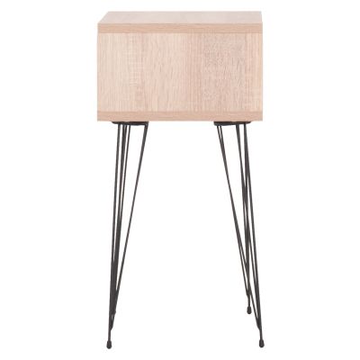 BEDSIDE STAND TODD HM18183.03 MELAMINE IN SONAMA-LEGS IN NATURAL WOOD COLOR 46x30x59Hcm.