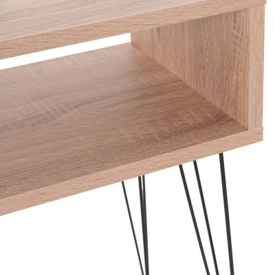 BEDSIDE STAND TODD HM18183.03 MELAMINE IN SONAMA-LEGS IN NATURAL WOOD COLOR 46x30x59Hcm.