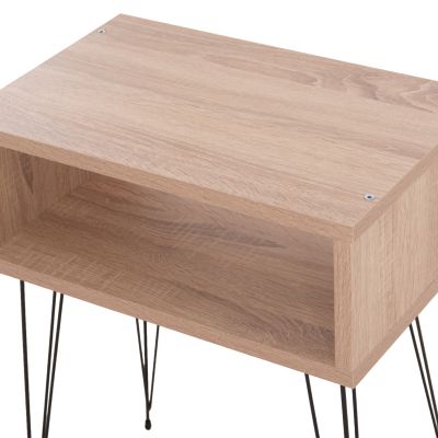 BEDSIDE STAND TODD HM18183.03 MELAMINE IN SONAMA-LEGS IN NATURAL WOOD COLOR 46x30x59Hcm.