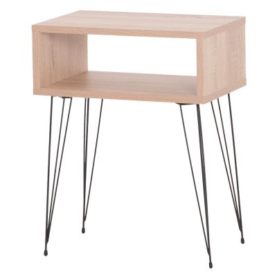 BEDSIDE STAND TODD HM18183.03 MELAMINE IN SONAMA-LEGS IN NATURAL WOOD COLOR 46x30x59Hcm.