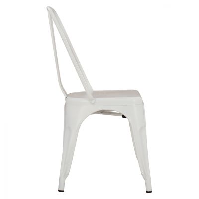 Метален стол MELITA HM8641.21 в БЯЛО мат 43x50x82Ηcm