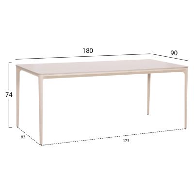 OUTDOOR DINING SET 7PCS VICTUS HM10862.02 BEIGE ALUM. & OLEFIN-WHITE SINTERED STONE--WICKER
