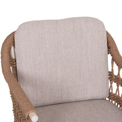 OUTDOOR DINING SET 7PCS STAD HM10863.02 BEIGE ALUM. & OLEFIN-WHITE SINTERED STONE TOP