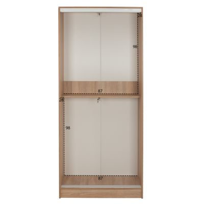 ΝΤΟΥΛΑΠΑ ΣΥΡΟΜΕΝΗ ADLER ΜΕΛΑΜΙΝΗΣ 90x45x210Yεκ. SONAMA OAK 2ΦΥΛΛΗ HM2436.01