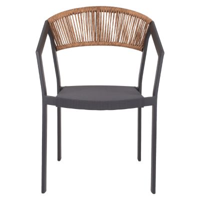 OUTDOOR DINING SET 5PCS TABER HM10837.01 ALUMINUM CHAIRS & TABLE--POLYWOOD--GREY