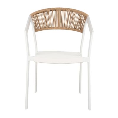 OUTDOOR DINING SET 5PCS TABER HM10838.01 ALUMINUM CHAIRS & TABLE--POLYWOOD--WHITE