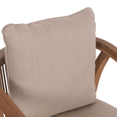 OUTDOOR DINING SET 5PCS PARAISO HM10898.01 ACACIA WOOD IN NATURAL--CUSHIONS IN BEIGE