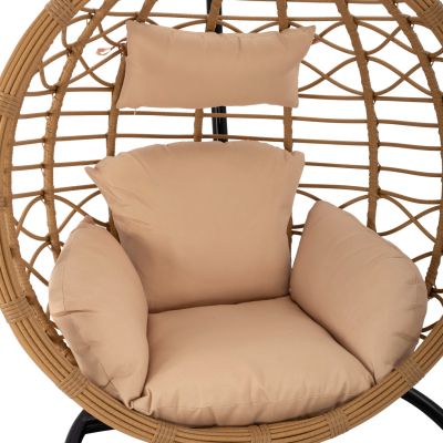 Hanging Armchair Nest Black-Beige with Pillow HM5750.01 105''x195cm