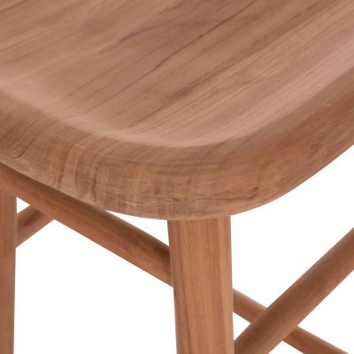 SET BAR TABLE WITH 2 BAR STOOLS BOLMAR HM10917 TEAK WOOD IN NATURAL COLOR