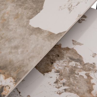 COFFEE TABLES 2PCS TERREN HM18365.01 METAL--SINTERED STONE IN PANDORA COLOR SCHEME 120x70x45H