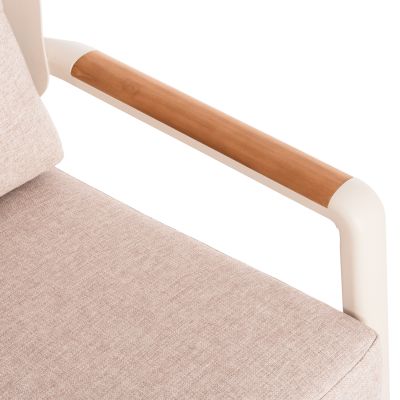 OUTDOOR LOUNGE SET 4PCS ELARA HM6195.05 BEIGE ALUMINUM-BEIGE OLEFIN-TEAK WOOD