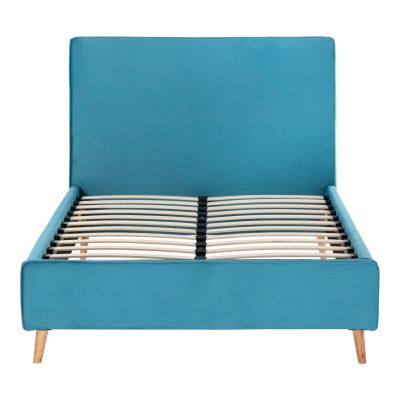 BED MAYLIN HM598.08 WITH BLUE-GREEN VELVET FOR MATTRESS 120x200cm.