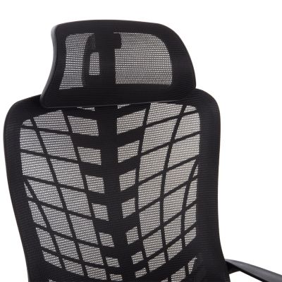 OFFICE CHAIR ELVAR HM1219.01 BLACK MESH--POLYPROPYLENE BASE 63x56x125Hcm.