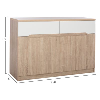 Buffet HM2234.02 2 Drawers & 4 Doors Sonama 120x40x80cm