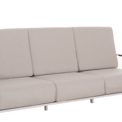 OUTDOOR LOUNGE SET 4PCS LAITH HM6551.02 ALUMINUM FRAMES & CUSHIONS IN CREAM WHITE