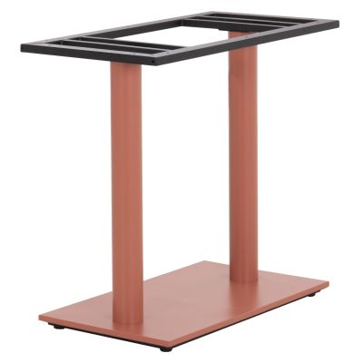 BASE FOR TABLE HM435.27 METAL DOUBLE IN TERRACOTTA COLOR WITH HEIGHT ADJUSTERS 80Χ40Χ72Hcm.
