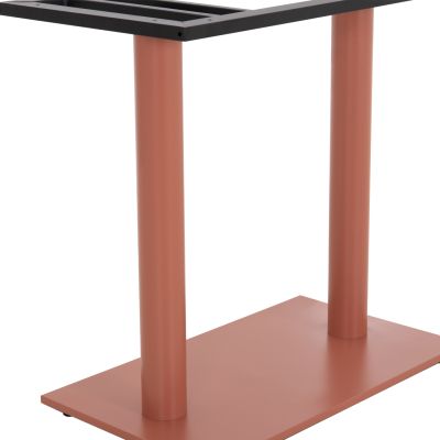 BASE FOR TABLE HM435.27 METAL DOUBLE IN TERRACOTTA COLOR WITH HEIGHT ADJUSTERS 80Χ40Χ72Hcm.