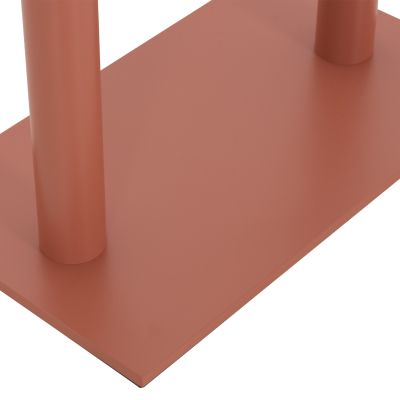 BASE FOR TABLE HM435.27 METAL DOUBLE IN TERRACOTTA COLOR WITH HEIGHT ADJUSTERS 80Χ40Χ72Hcm.