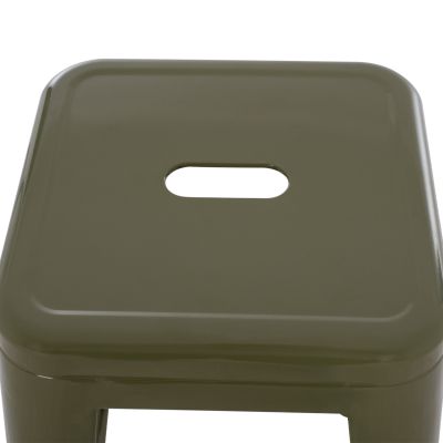 ΣΚΑΜΠΟ BAR ΜΕΤΑΛΛΙΚΟ MELITA ΣΕ ТЪМНО МАСЛИНОВО ЗЕЛЕНО HM8642.03 43x43x78 ек.