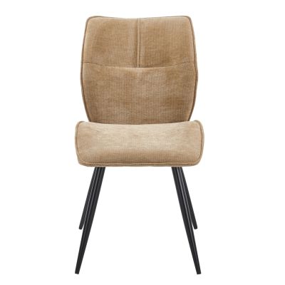 DINING CHAIR GAFF HM18425.03 TAUPE FABRIC-METAL BLACK LEGS 50x67x89Hcm.