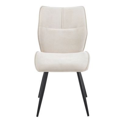 DINING CHAIR GAFF HM18425.02 BEIGE FABRIC-METAL BLACK LEGS 50x67x89Hcm.