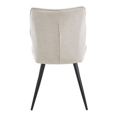 DINING CHAIR GAFF HM18425.02 BEIGE FABRIC-METAL BLACK LEGS 50x67x89Hcm.